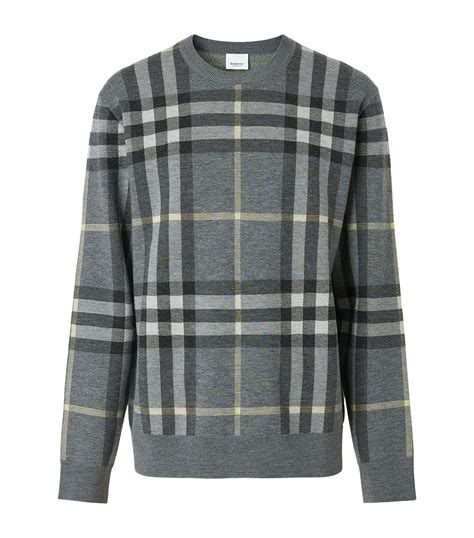 burberry white sweater with check|Burberry sweater price.